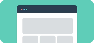 Illustration of a custom WordPress website layout representing WP Services design and development.