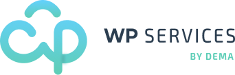 WP Services by DEMA logo representing custom WordPress development and website maintenance solutions.